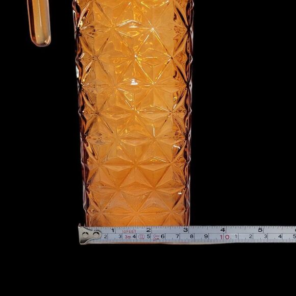 Amber Diamond Cut Juice Pitcher - Picture 8 of 10